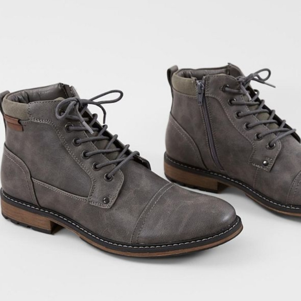 BKE 7 Clay Distressed Faux Leather Boot